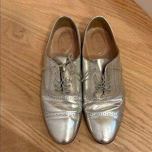 J.Crew Silver Oxford Shoes